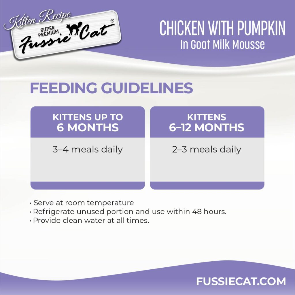 Fussie Cat Chicken with Pumpkin in Goat Milk Mousse Kitten 1.5-oz Pouch, Wet Cat Food, Case of 12