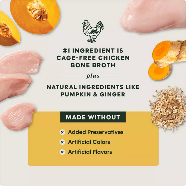 Instinct Cage-Free Chicken Bone Broth For Dogs Meal Topper, 16-oz Pouch