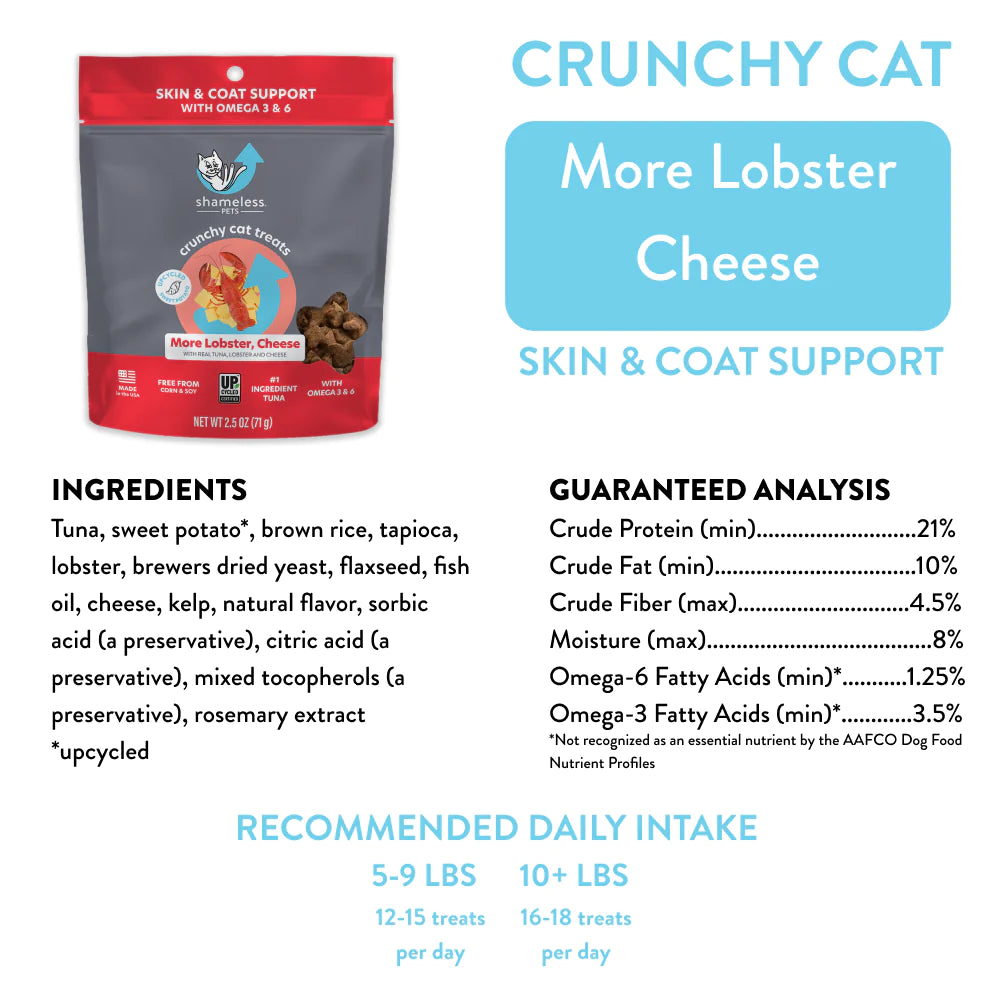 Shameless Pets More Lobster, Cheese 2.5-oz, Cat Treat