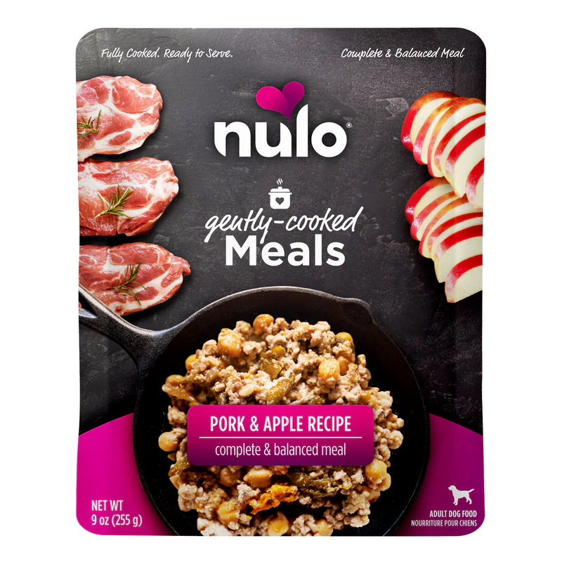 Nulo Gently-Cooked Meals Pork & Apple Recipe, Wet Dog Food, 9-oz