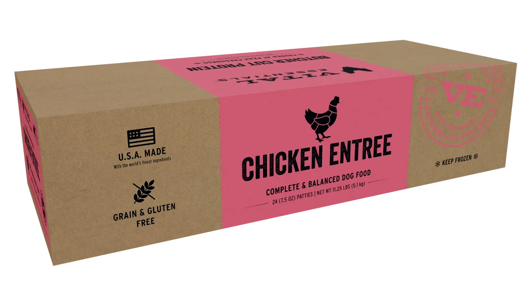 Vital Essentials Chicken Patties Entree, Frozen-Raw Dog Food