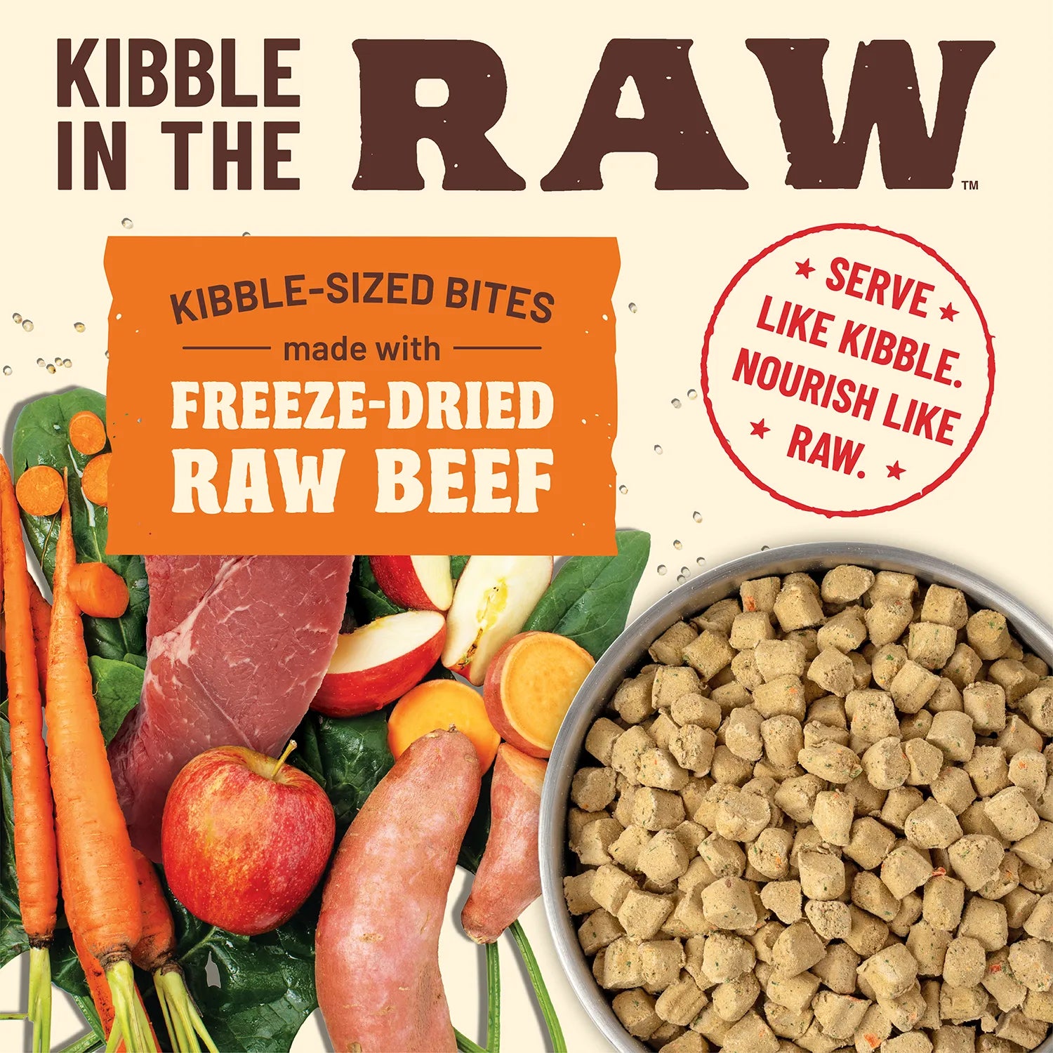 Freeze dried raw top kibble