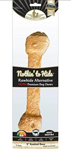 Fieldcrest Farms Nothin To Hide 9-Inch Ultra Knotted Bone Beef, Dog Chew