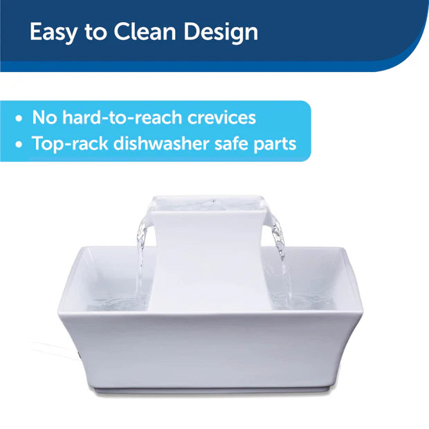 Petsafe Drinkwell White Pagoda Pet Fountain, 70-oz Capacity