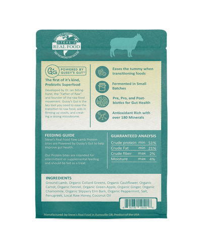 Steve's Real Food Freeze-Dried Lamb Protein Bites 4-oz, Dog & Cat Treat