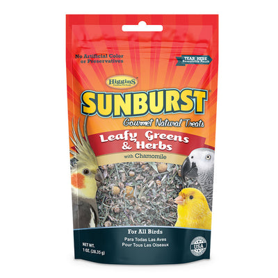 Higgins Sunburst Leafy Greens & Herbs 1-oz, Bird Treat