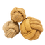 HuggleHounds Huggle-Hide Natural Leather Ball, Dog Toy