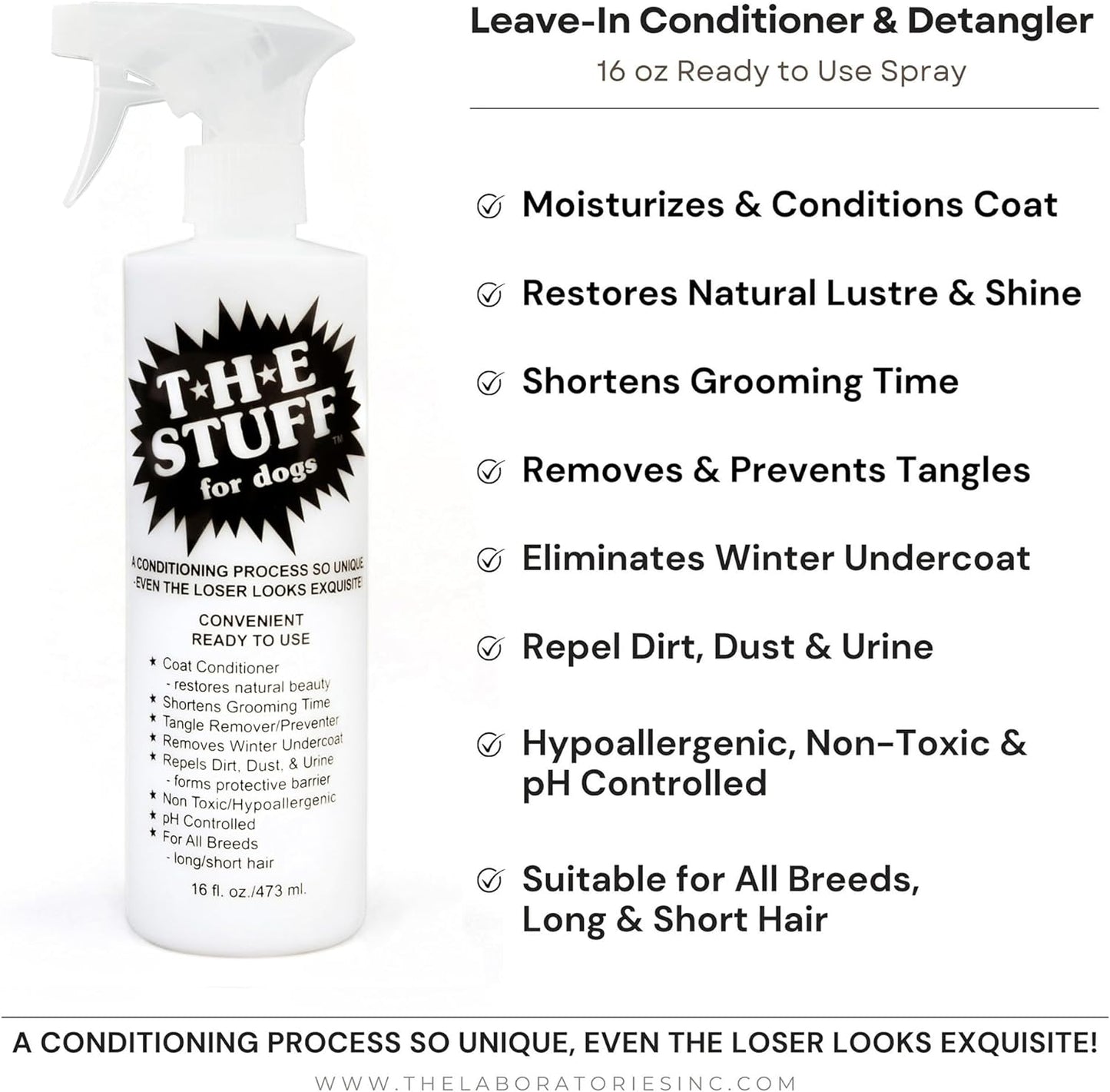 The Stuff Detangler & Coat Conditioner, 16-oz Spray