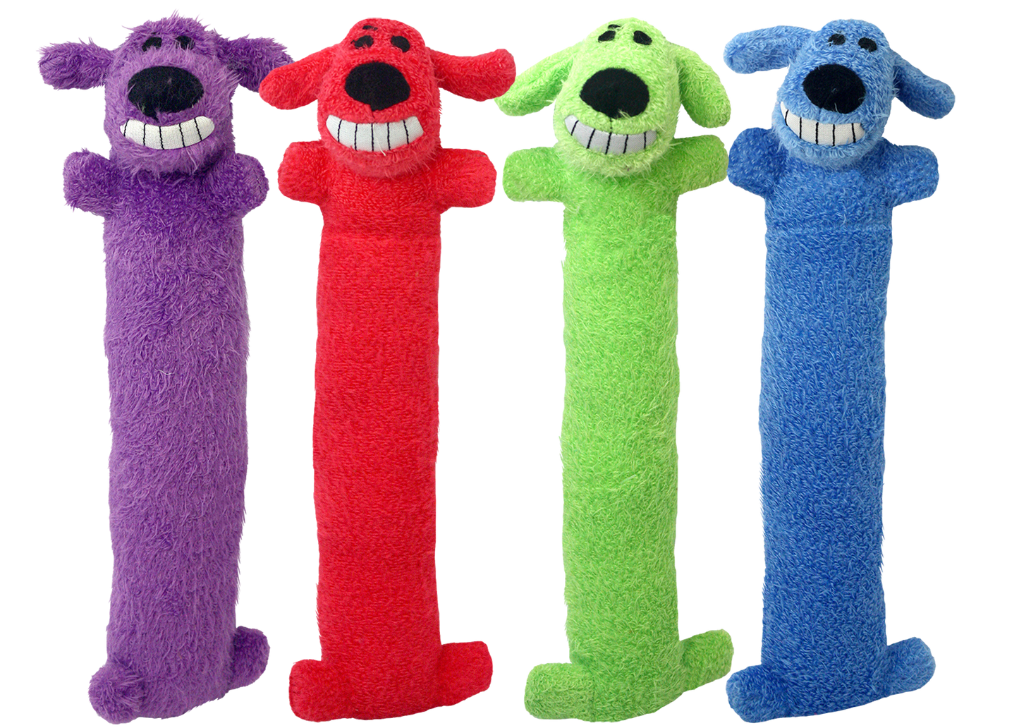 Multipet Loofa Dog, Assorted Colors, Dog Toy
