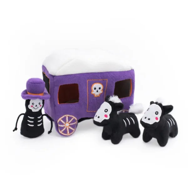 Zippy Paws Halloween Burrow® Haunted Carriage, Dog Toy