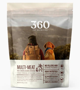360 Pet Freeze Dried Raw Dog Food, Multi-Protein Formula