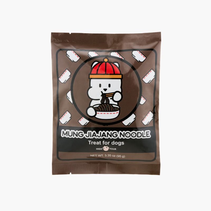 High Four Mung Noodle – Korean Style Jjajang, Dog Treats, 3.35-oz Pouch