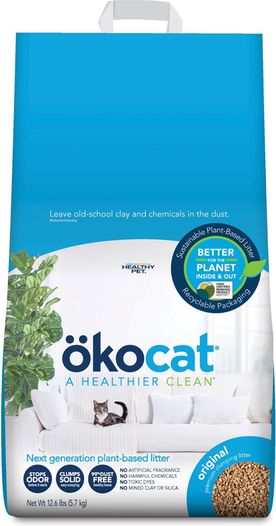Okocat® Original Premium Clumping Wood 12.6-lb, Cat Litter
