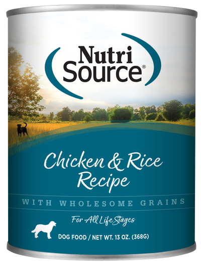 NutriSource® Chicken & Rice Formula, Wet Dog Food, 13-oz Case of 12