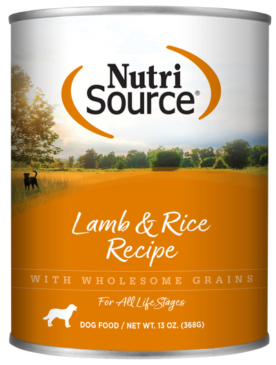 NutriSource® Lamb & Rice Formula, Wet Dog Food, 13-oz Case of 12