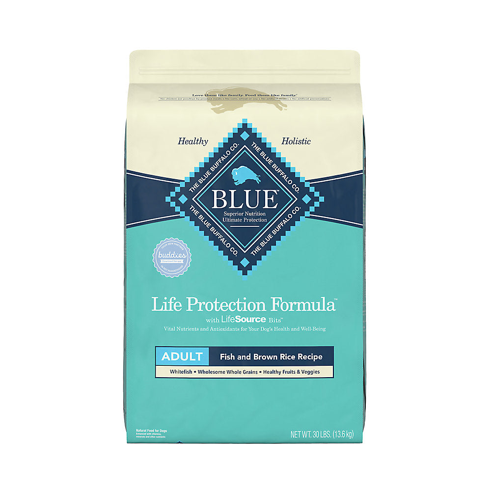 Blue Buffalo Life Protection Formula Natural Adult, Fish & Brown Rice 30-lb, Dry Dog Food