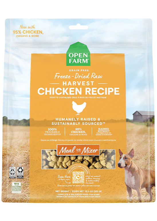 Open Farm Harvest Chicken, Freeze-Dried Raw Dog Food