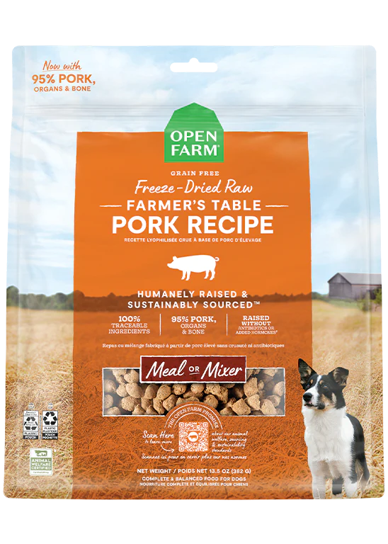 Open Farm Farmer's Table Pork, Freeze-Dried Raw Dog Food