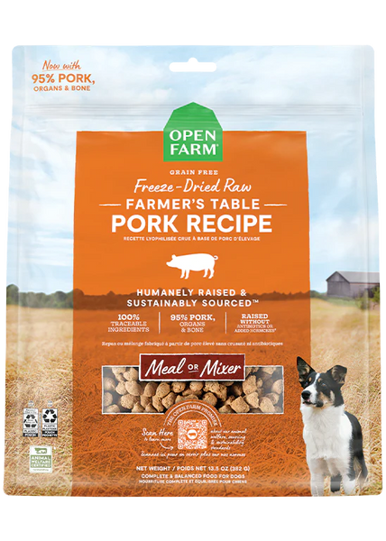 Open Farm Farmer s Table Pork Freeze Dried Raw Dog Food Anaheim