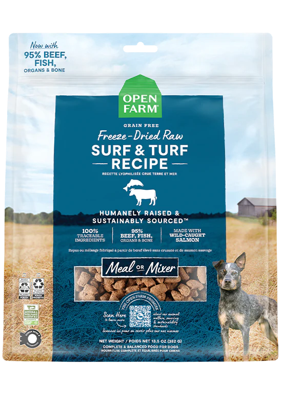 Open Farm Surf and Turf, Freeze-Dried Raw Dog Food