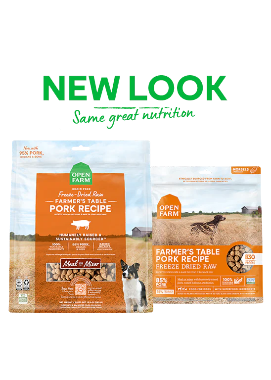 Open Farm Freeze Dried Raw Dog Food Farmer s Table Pork 13.5 oz