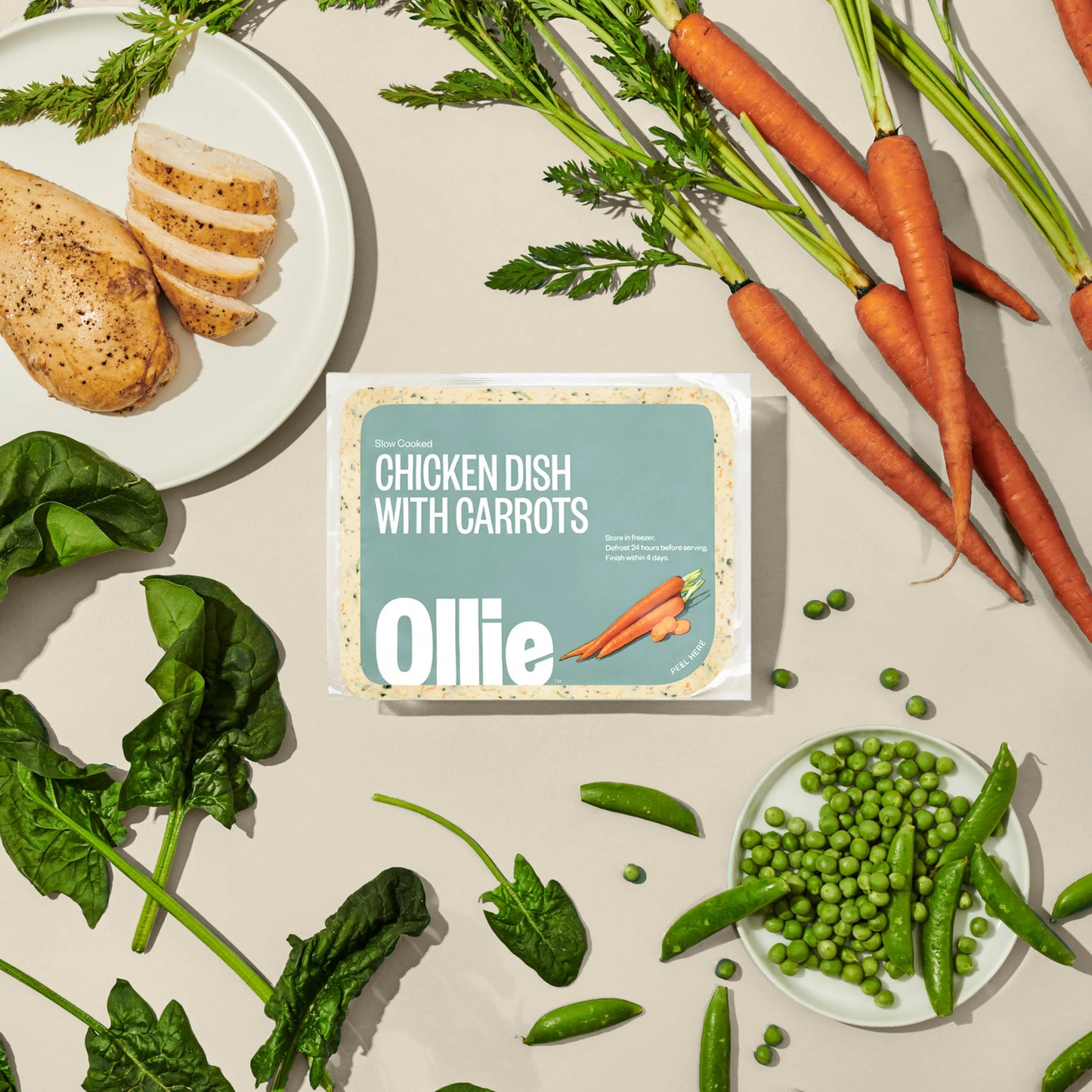 Ollie Fresh Chicken Dog Food With Carrots, Frozen Gently Cooked Dog Food