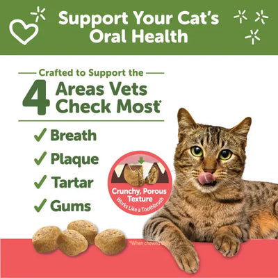 Whimzees Natural Cat Dental Treats Chicken & Salmon Recipe 2-oz, Cat Treat
