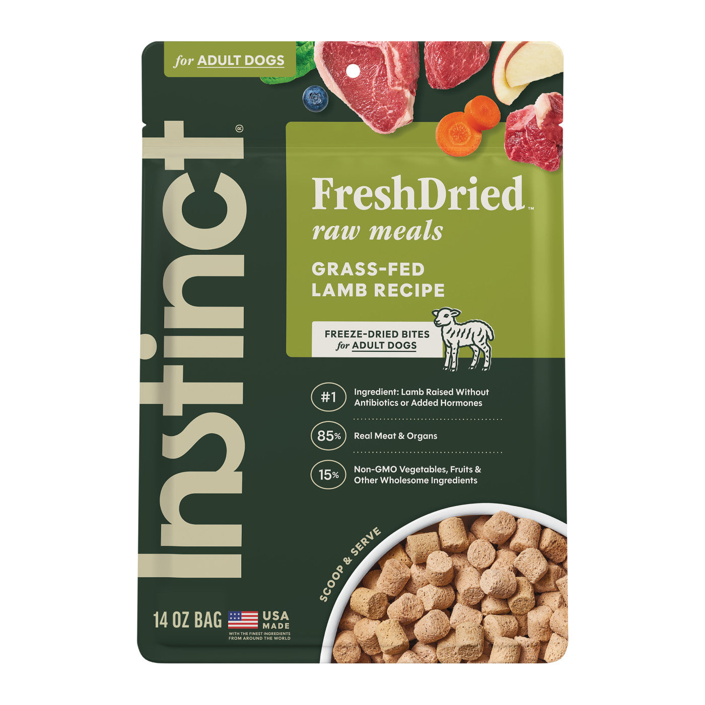Instinct Raw Freeze-Dried Meals Real Lamb Recipe Dog Food