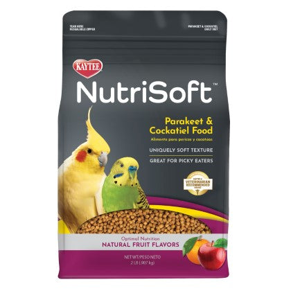 Kaytee Nutrisoft Parakeet & Cockatiel 2-lb, Bird Food