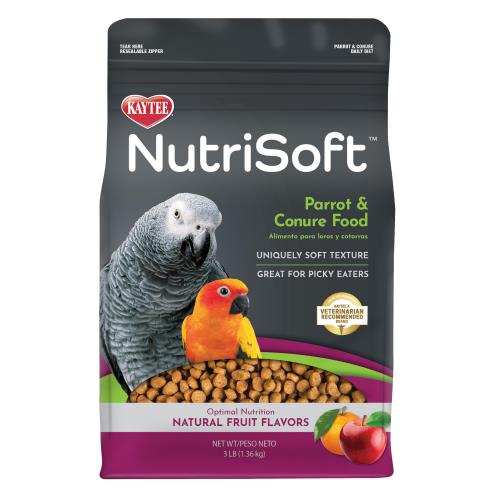 Kaytee Nutrisoft Parrot & Conure 3-lb, Bird Food