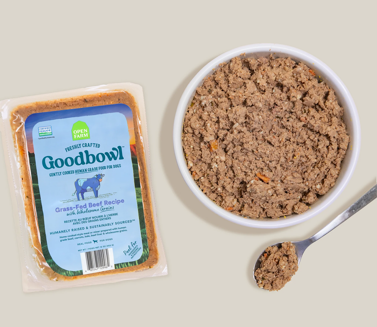 Open Farm Goodbowl Harvest Beef Recipe, Frozen Gently Cooked Dog Food