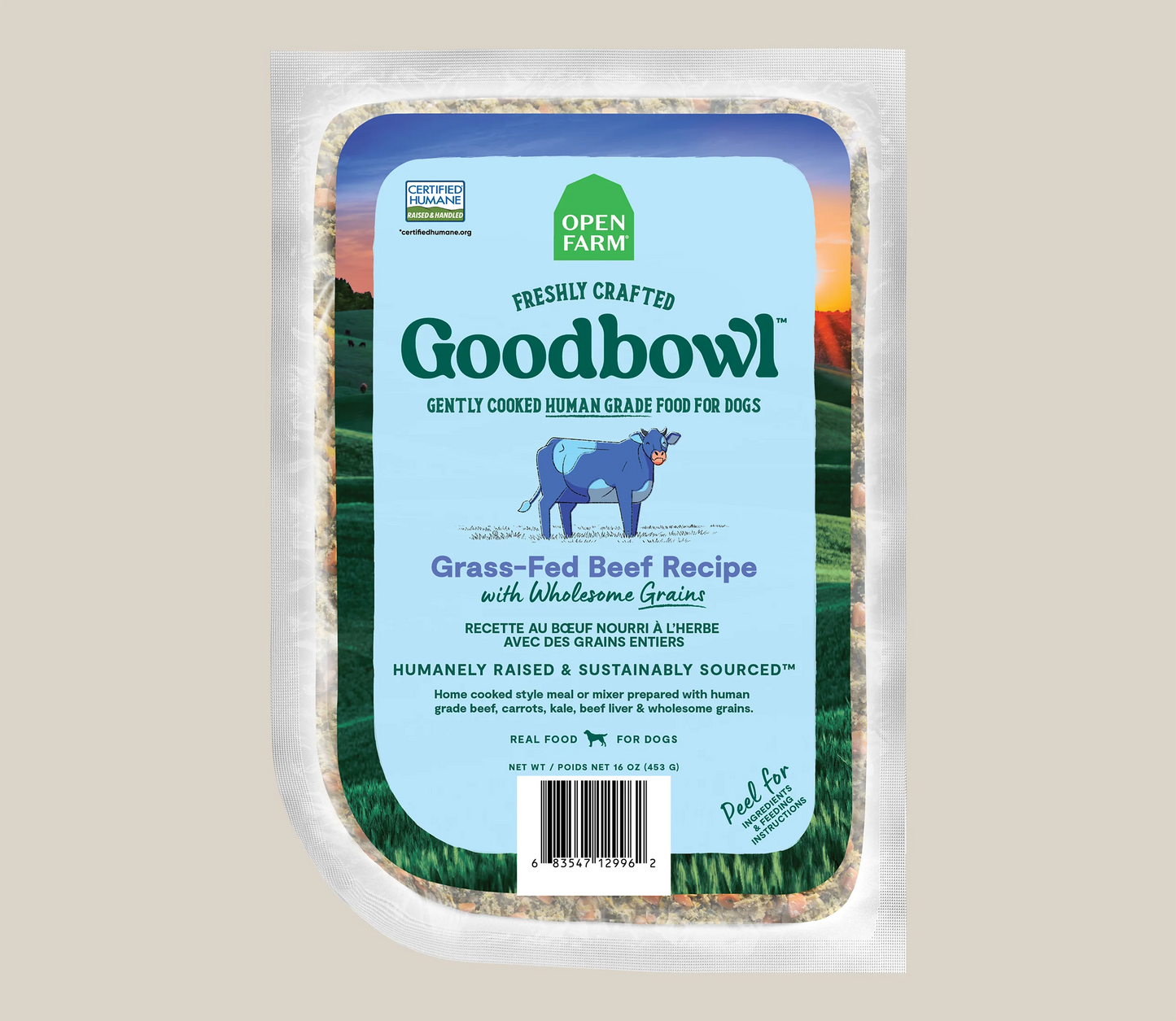 Open Farm Goodbowl Harvest Beef Recipe, Frozen Gently Cooked Dog Food