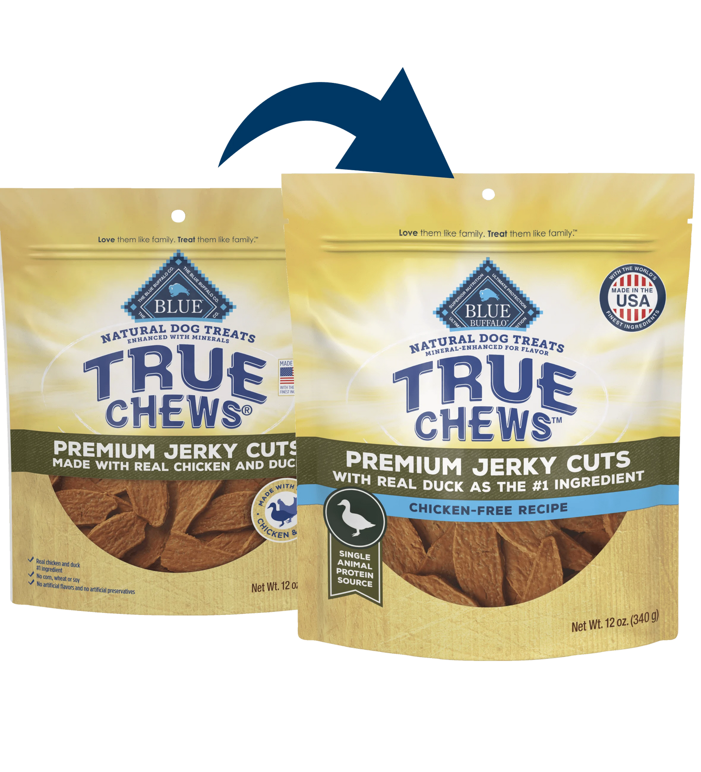 Blue True Chews® Premium Jerky Cuts Duck Recipe, Dog Treat