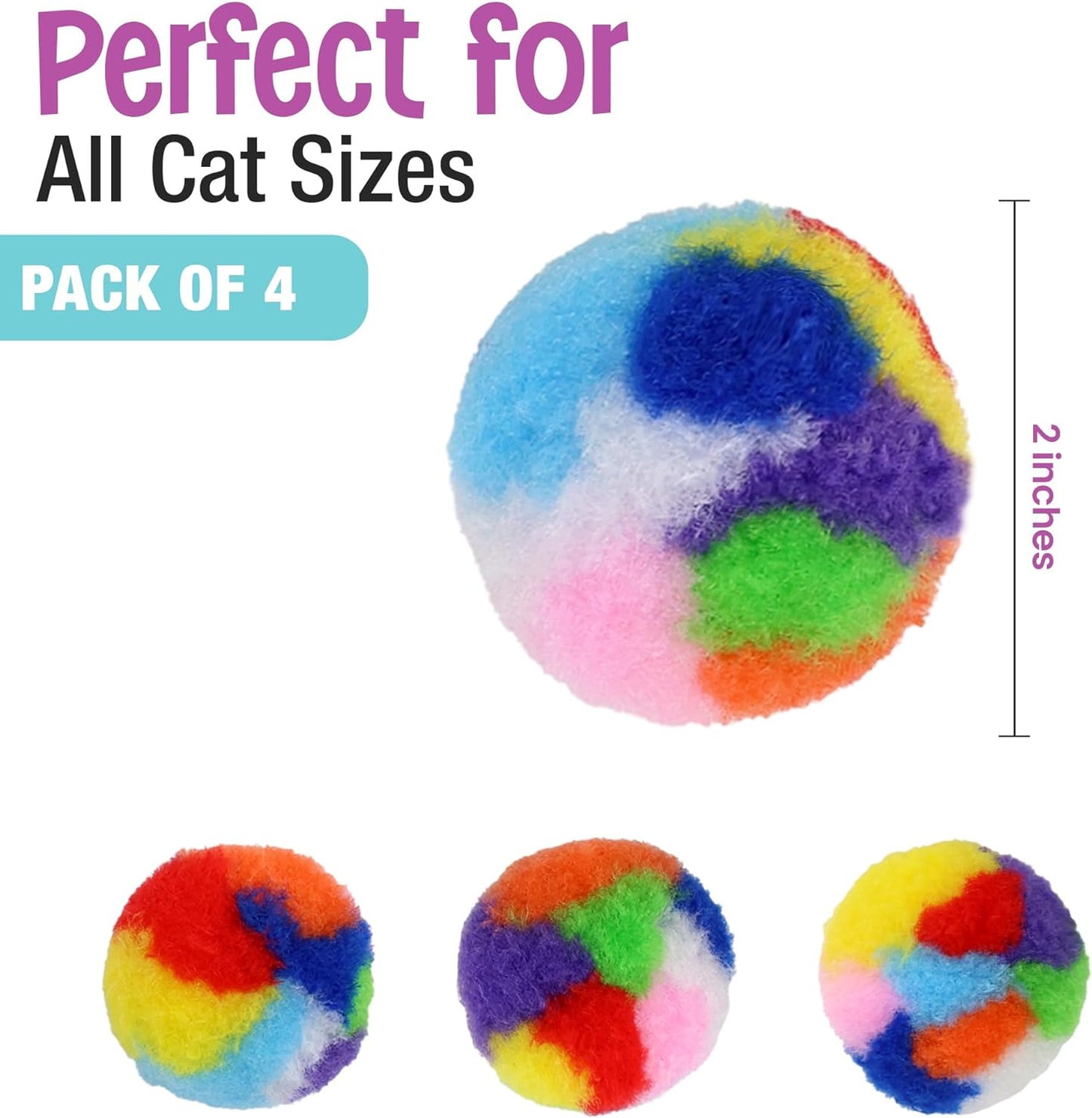 Spot Kitty Yarn Puffs With Catnip 4-Pack, Cat Toy