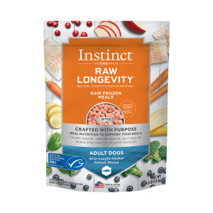 Instinct Raw Longevity Adult Frozen Pollock Bites Dog Food 4 lb