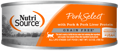 NutriSource® Pork Select, Wet Cat Food, 5.5oz Case of 12