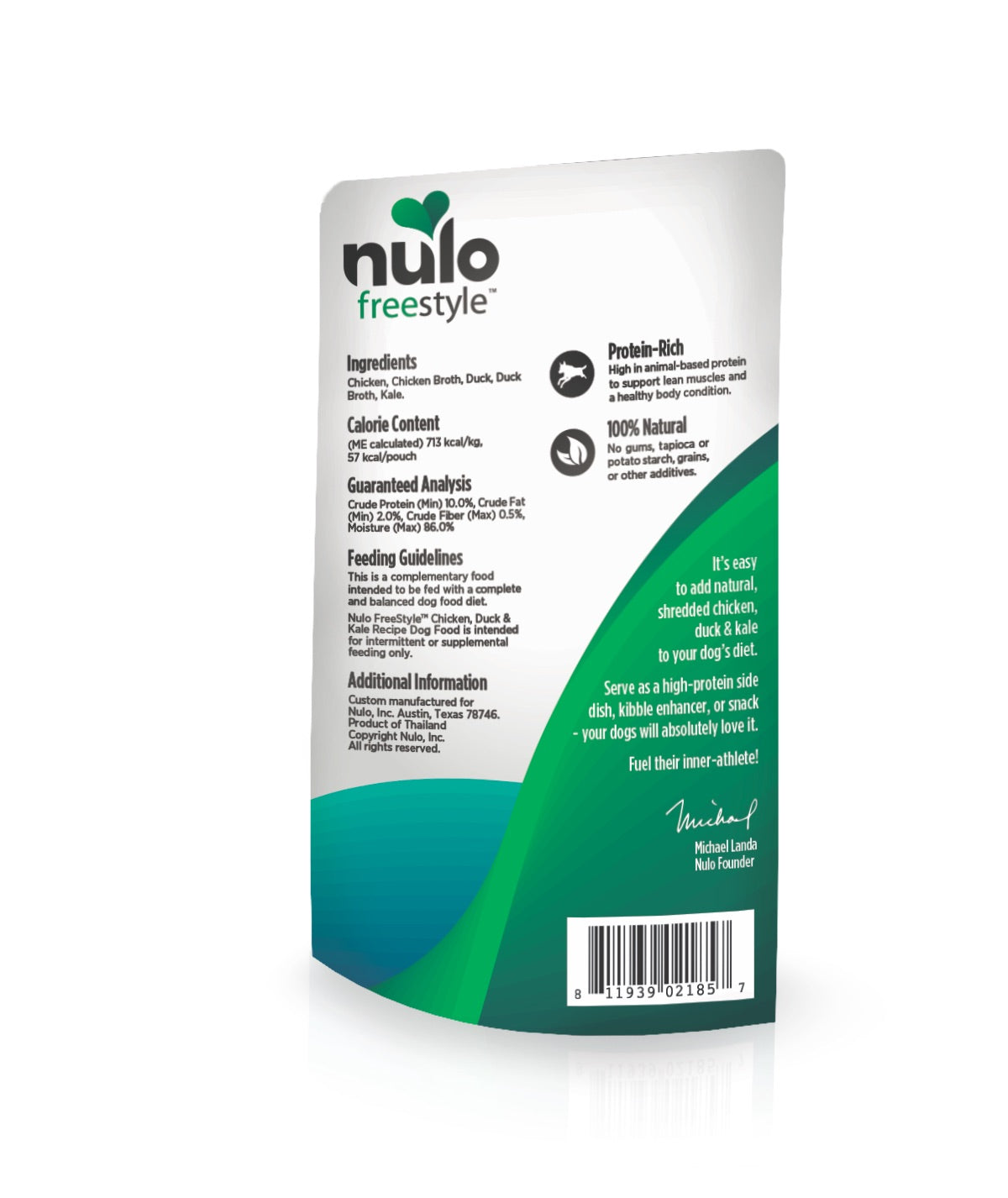 Nulo Freestyle Chicken, Duck & Kale in Broth Recipe 2.8-oz, Dog Meal Topper