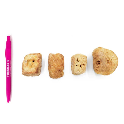 Tuesday's Natural Dog Company, Yak Cheese Puffs, Dog Treat, 4-oz Bag