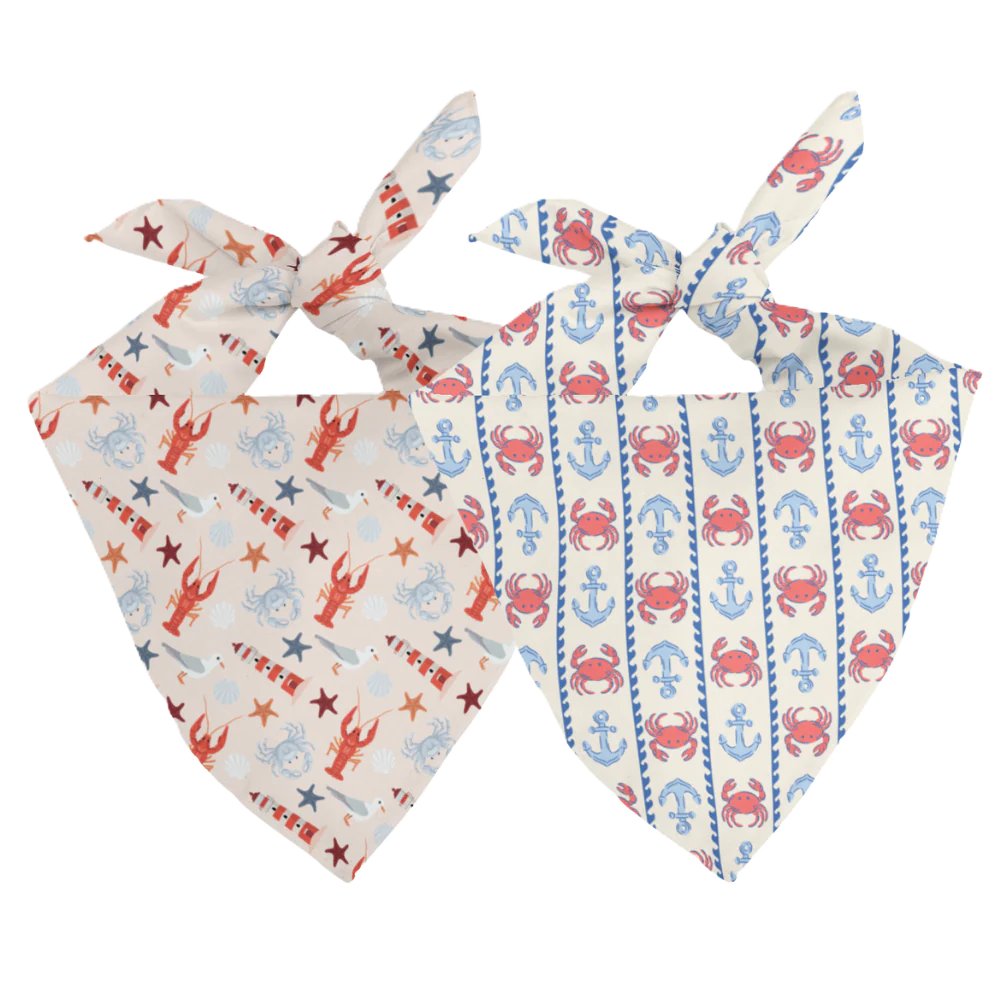 Dog Bandana Co. Coastal Charm Dog Bandana Tie & Snap