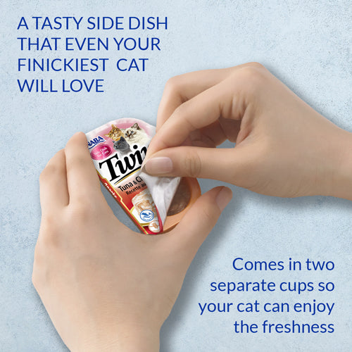 Inaba Twins Chicken Recipe, Wet Cat Food, 1.23-oz Case of 6