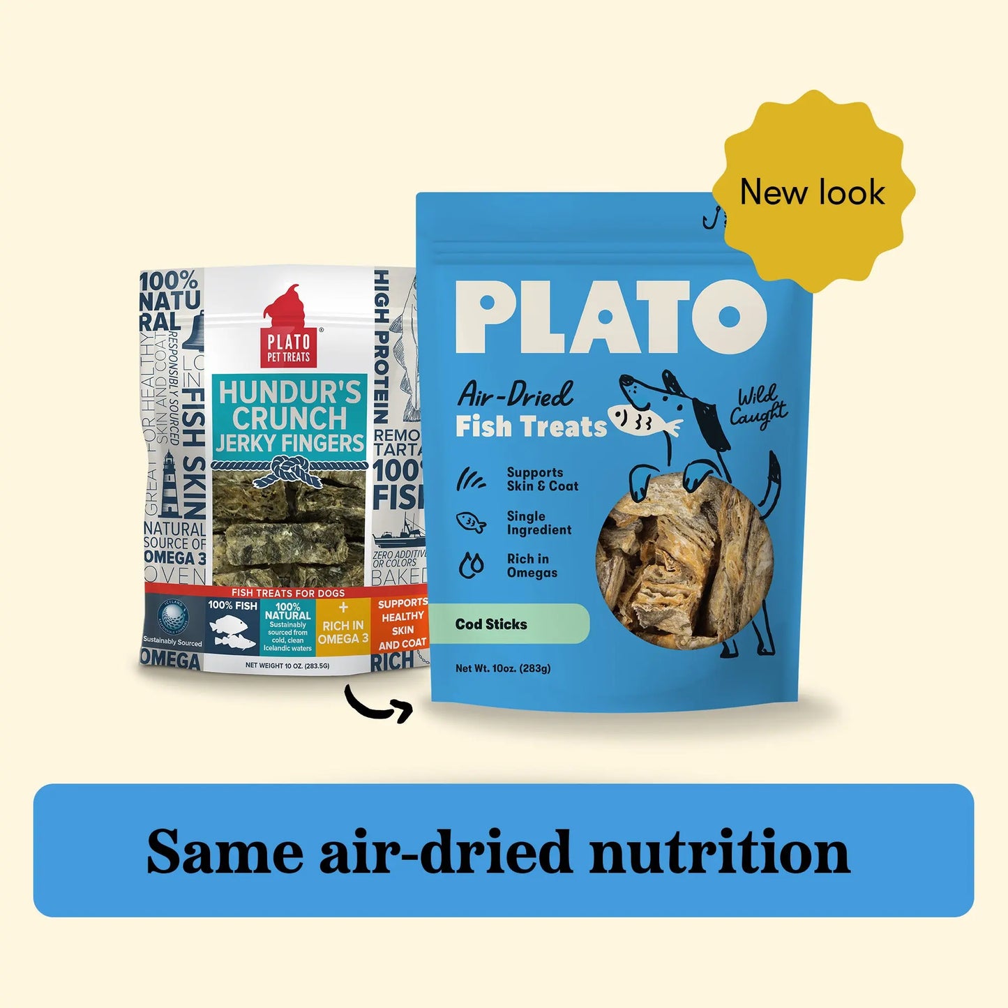 Plato Hundur's Crunch Jerky Fingers Fish Dog Treats