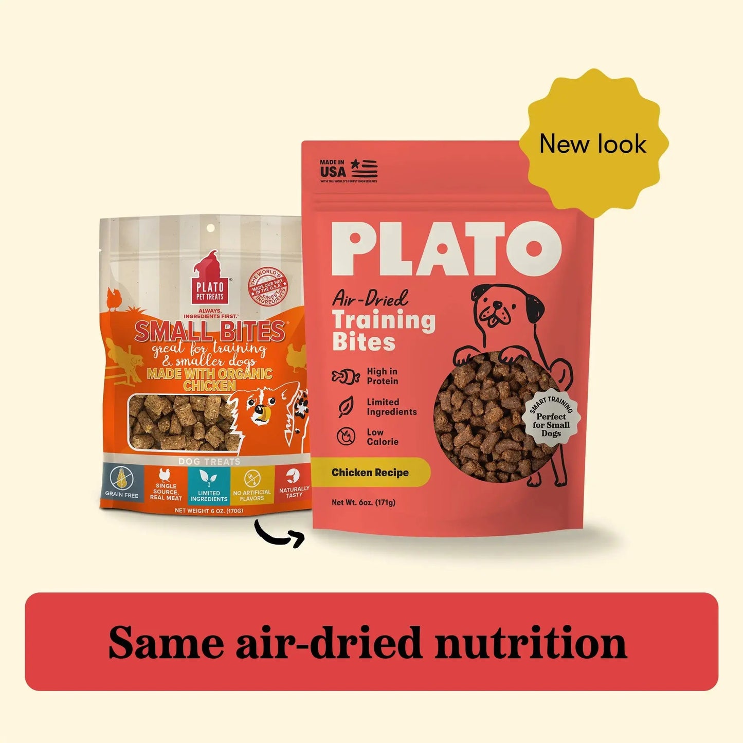 Plato Small Bites Meaty Morsel Dog Treats, Chicken Recipe