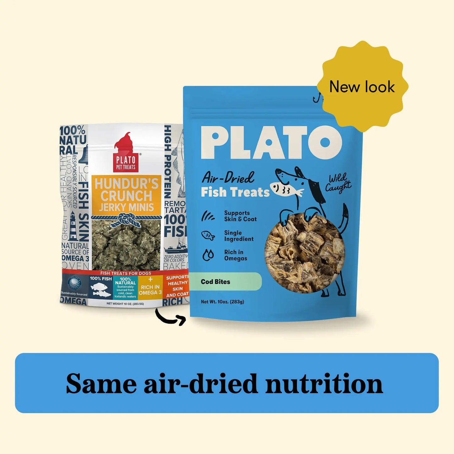 Plato Hundur's Crunch Jerky Minis Fish Dog Treats