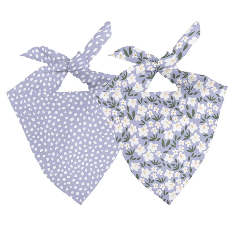 Dog Bandana Co. Lavender Dog Bandana Tie & Snap