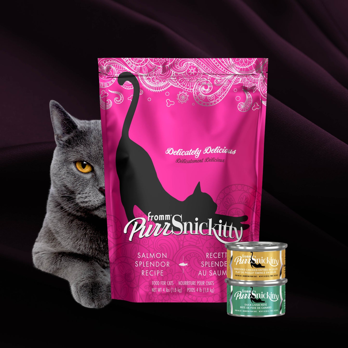 Fromm PurrSnickitty Salmon Splendor Recipe, Dry Cat Food, 4-lb Bag