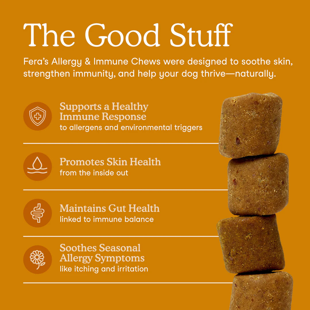 Fera Pets Allergy & Immune Soft Chews For Dogs, Pet Supplement, 30-count