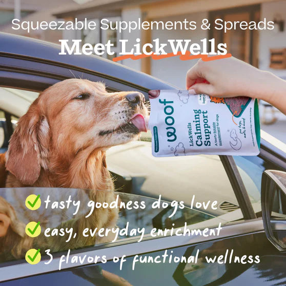 Woof Dog Calming Support Lickwells, Dog Supplement, 12-oz Pouch
