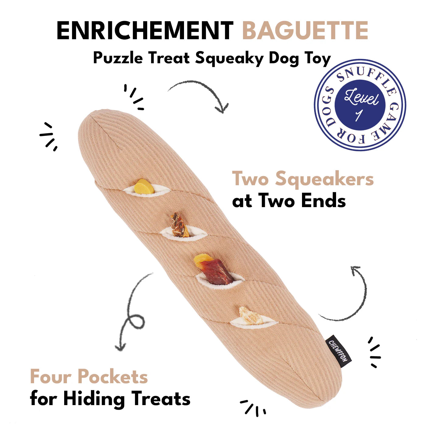 Chewffon Baguette, Dog Toy