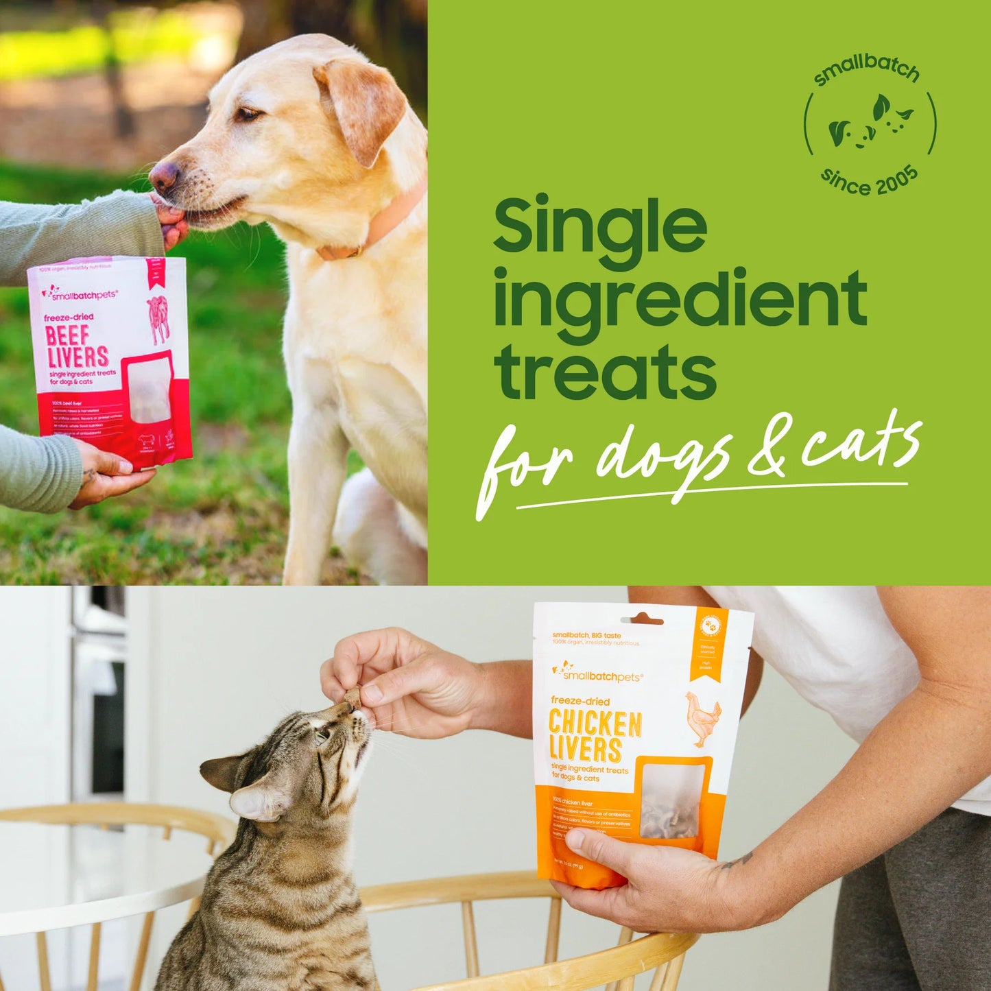 Smallbatch Freeze-Dried Bison Liver, Dog & Cat Treat, 3-oz Bag