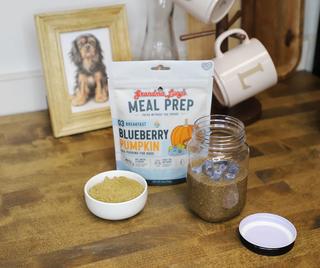 Grandma Lucy's Meal Prep Blueberry Pumpkin Chia Seed Pudding Topper, Dog Food Supplement, 6-oz Bag